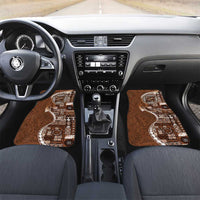 Samoan Siapo Art Tattoo Polynesian Pattern Car Mats Brown Color - Polynesian Pride