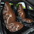 Samoan Siapo Art Tattoo Polynesian Pattern Car Seat Cover Brown Color - Polynesian Pride