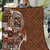 Samoan Siapo Art Tattoo Polynesian Pattern Quilt Brown Color - Polynesian Pride