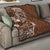 Samoan Siapo Art Tattoo Polynesian Pattern Quilt Brown Color - Polynesian Pride
