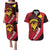 Papua New Guinea Mask Festival Couples Matching Puletasi and Hawaiian Shirt Papua Niugini Tribe Mask Melanesian Pattern
