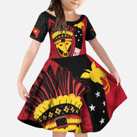 Papua New Guinea Mask Festival Family Matching Off Shoulder Maxi Dress and Hawaiian Shirt Papua Niugini Tribe Mask Melanesian Pattern