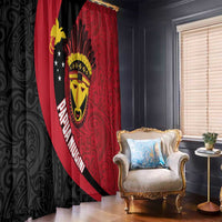 Papua New Guinea Mask Festival Window Curtain Papua Niugini Tribe Mask Melanesian Pattern