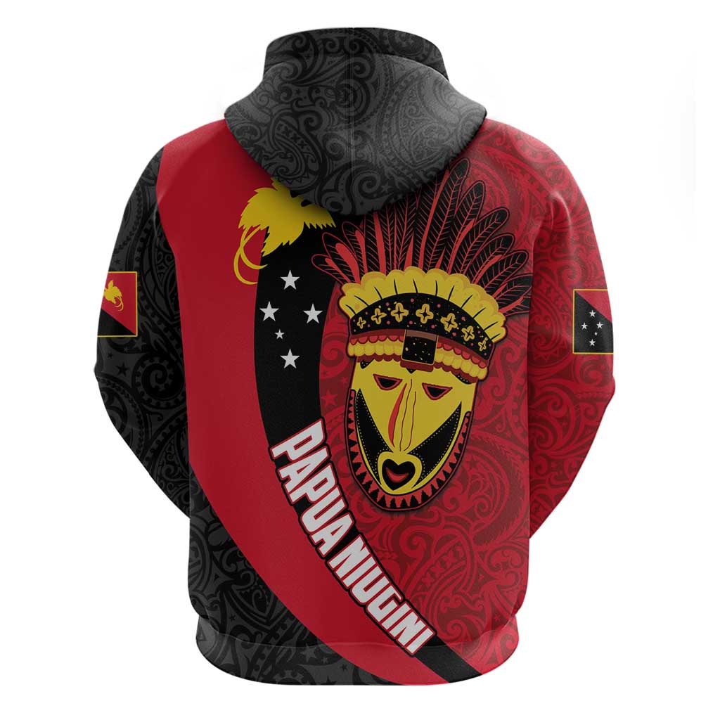 Papua New Guinea Mask Festival Zip Hoodie Papua Niugini Tribe Mask Melanesian Pattern LT03 - Polynesian Pride