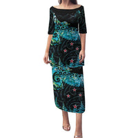 New Zealand Kea Bird Family Matching Puletasi and Hawaiian Shirt Maori Tattoo and Silver Fern Paua Shell Style