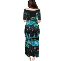 New Zealand Kea Bird Family Matching Puletasi and Hawaiian Shirt Maori Tattoo and Silver Fern Paua Shell Style