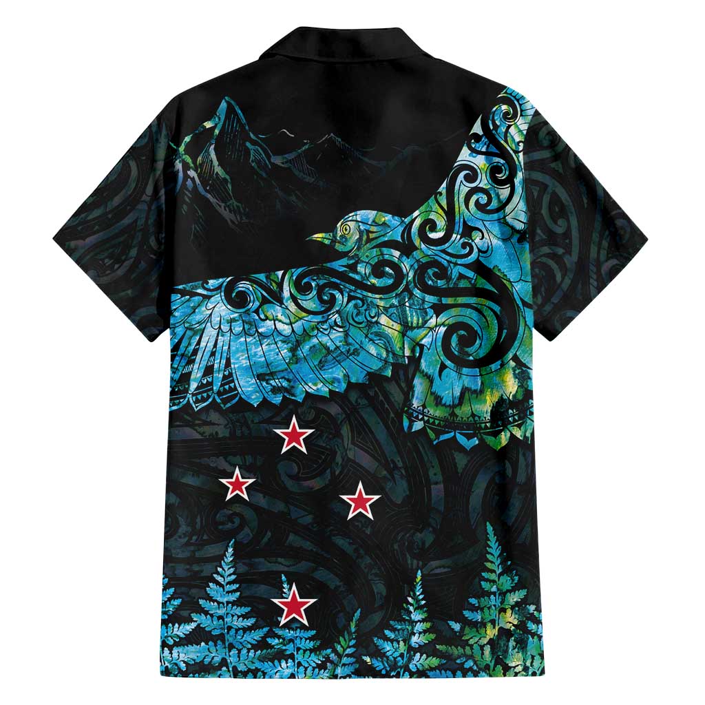 New Zealand Kea Bird Family Matching Summer Maxi Dress and Hawaiian Shirt Maori Tattoo and Silver Fern Paua Shell Style LT03 - Polynesian Pride