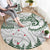 New Zealand Kea Bird Round Carpet Maori Tattoo and Silver Fern Green Color