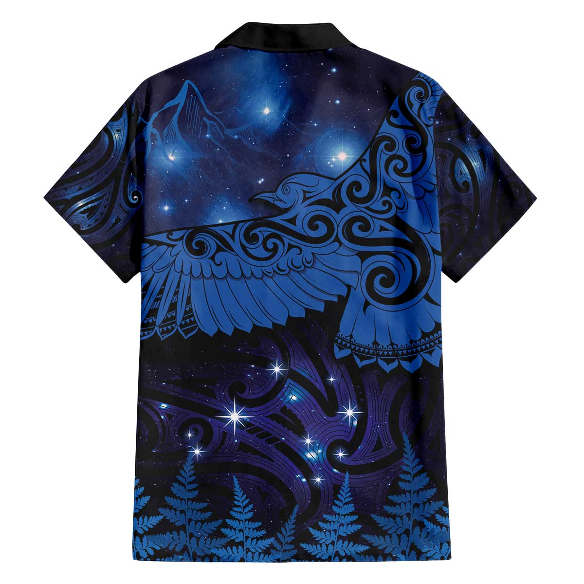 New Zealand Kea Bird Family Matching Off Shoulder Short Dress and Hawaiian Shirt Maori Tattoo and Silver Fern Matariki Style