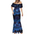 New Zealand Kea Bird Mermaid Dress Maori Tattoo and Silver Fern Matariki Style