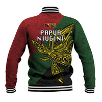Papua New Guinea Chimbu Province Baseball Jacket PNG Birds Of Paradise Polynesian Arty Style LT03 - Polynesian Pride
