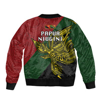 Papua New Guinea Chimbu Province Bomber Jacket PNG Birds Of Paradise Polynesian Arty Style LT03 - Polynesian Pride
