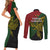 Papua New Guinea Chimbu Province Couples Matching Short Sleeve Bodycon Dress and Long Sleeve Button Shirts PNG Birds Of Paradise Polynesian Arty Style LT03 - Polynesian Pride
