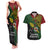 Papua New Guinea Chimbu Province Couples Matching Tank Maxi Dress and Hawaiian Shirt PNG Birds Of Paradise Polynesian Arty Style LT03 Green - Polynesian Pride