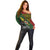 Papua New Guinea Chimbu Province Off Shoulder Sweater PNG Birds Of Paradise Polynesian Arty Style LT03 - Polynesian Pride