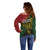 Papua New Guinea Chimbu Province Off Shoulder Sweater PNG Birds Of Paradise Polynesian Arty Style LT03 - Polynesian Pride