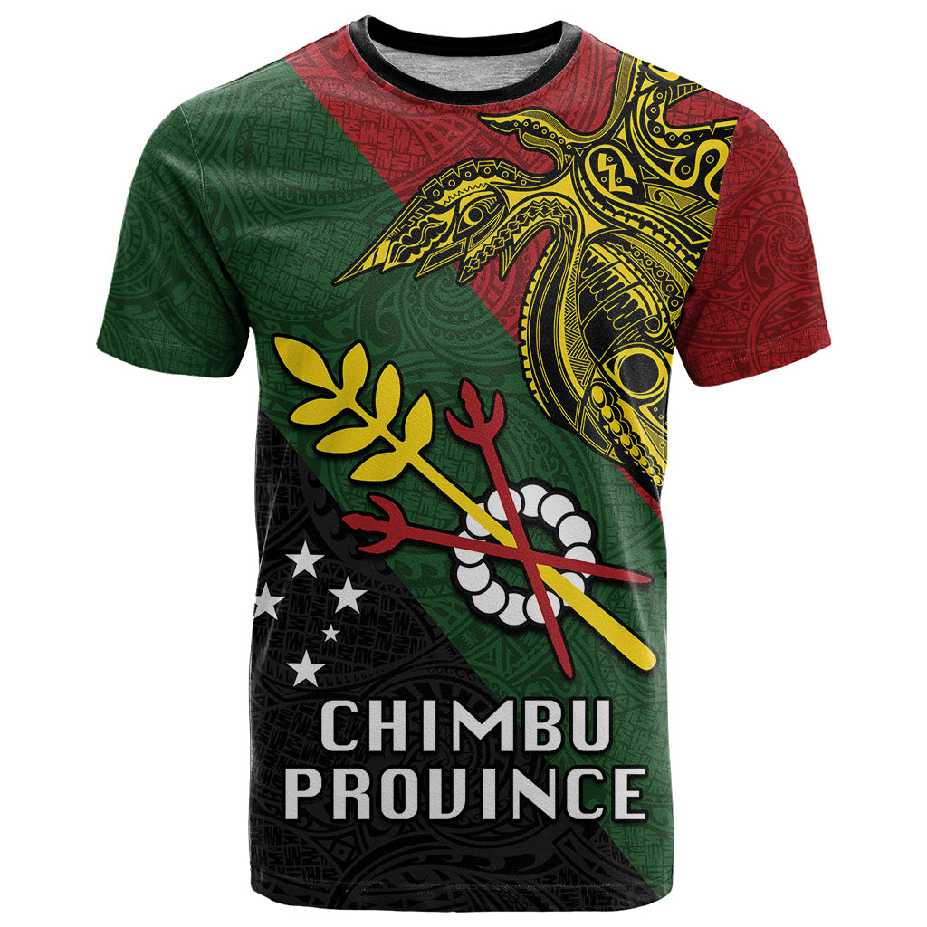 Papua New Guinea Chimbu Province T Shirt PNG Birds Of Paradise Polynesian Arty Style LT03 Green - Polynesian Pride