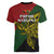 Papua New Guinea Chimbu Province Women V Neck T Shirt PNG Birds Of Paradise Polynesian Arty Style LT03 - Polynesian Pride