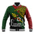 Custom Papua New Guinea Chimbu Province Baseball Jacket PNG Birds Of Paradise Polynesian Arty Style LT03 Unisex Green - Polynesian Pride