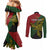 Custom Papua New Guinea Chimbu Province Couples Matching Mermaid Dress and Long Sleeve Button Shirts PNG Birds Of Paradise Polynesian Arty Style LT03 - Polynesian Pride