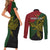 Custom Papua New Guinea Chimbu Province Couples Matching Short Sleeve Bodycon Dress and Long Sleeve Button Shirts PNG Birds Of Paradise Polynesian Arty Style LT03 - Polynesian Pride