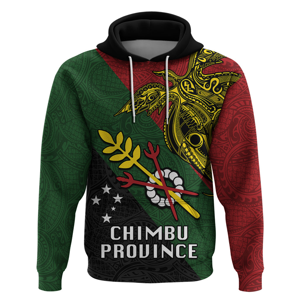 Custom Papua New Guinea Chimbu Province Hoodie PNG Birds Of Paradise Polynesian Arty Style LT03 Pullover Hoodie Green - Polynesian Pride