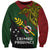 Custom Papua New Guinea Chimbu Province Sweatshirt PNG Birds Of Paradise Polynesian Arty Style LT03 Unisex Green - Polynesian Pride