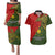 Papua New Guinea Eastern Highlands Province Couples Matching Puletasi Dress and Hawaiian Shirt PNG Birds Of Paradise Polynesian Arty Style LT03 Green - Polynesian Pride