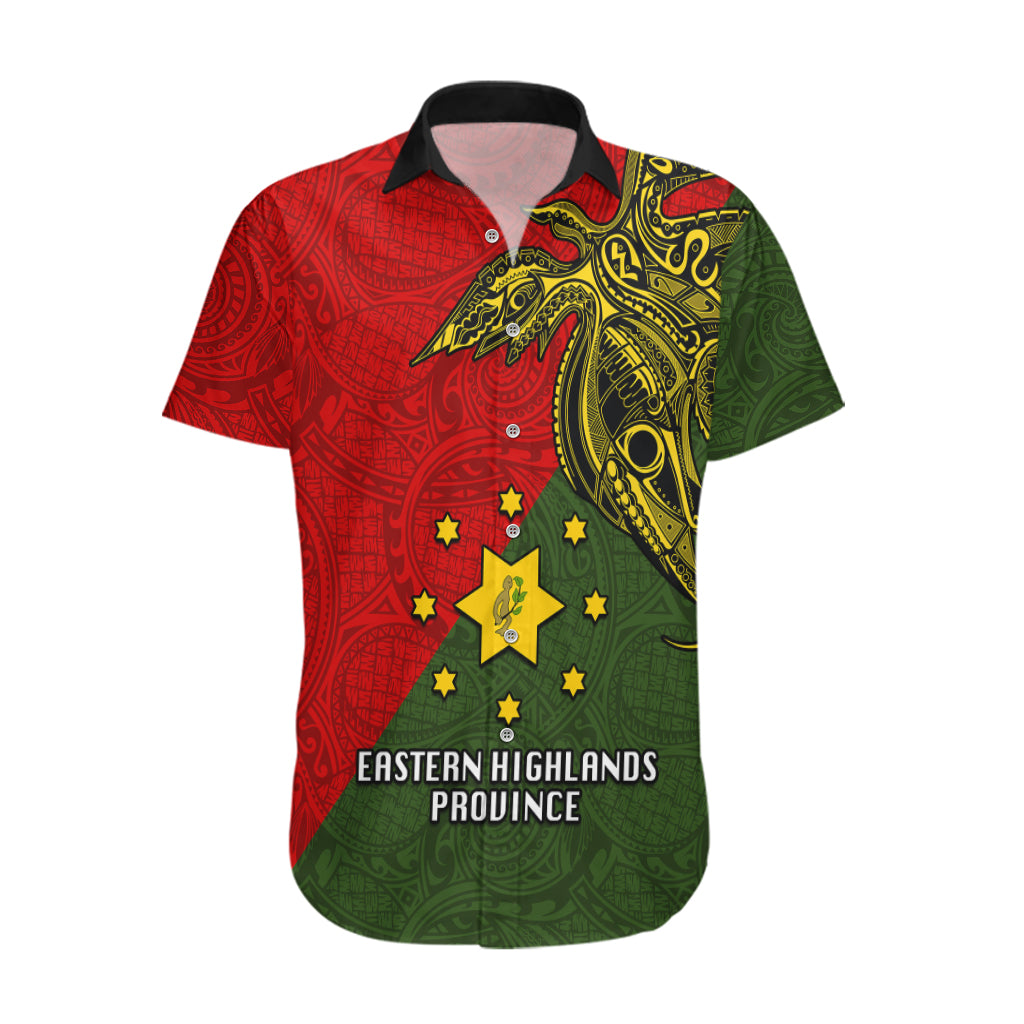 Papua New Guinea Eastern Highlands Province Hawaiian Shirt PNG Birds Of Paradise Polynesian Arty Style LT03 Green - Polynesian Pride