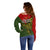 Papua New Guinea Eastern Highlands Province Off Shoulder Sweater PNG Birds Of Paradise Polynesian Arty Style LT03 - Polynesian Pride