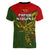 Papua New Guinea Eastern Highlands Province Women V Neck T Shirt PNG Birds Of Paradise Polynesian Arty Style LT03 - Polynesian Pride