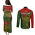 Custom Papua New Guinea Eastern Highlands Province Couples Matching Puletasi Dress and Long Sleeve Button Shirts PNG Birds Of Paradise Polynesian Arty Style LT03 - Polynesian Pride