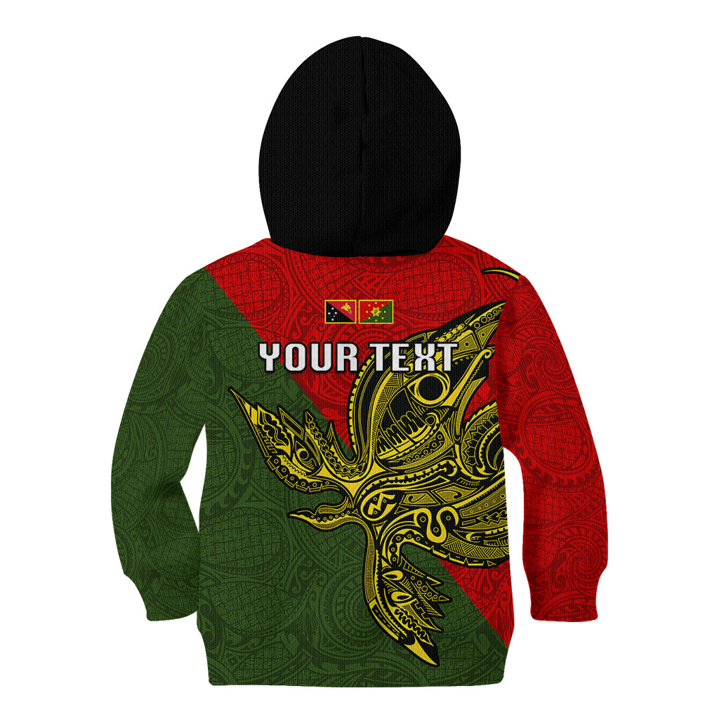 Custom Papua New Guinea Eastern Highlands Province Kid Hoodie PNG Birds Of Paradise Polynesian Arty Style LT03 - Polynesian Pride