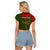 Custom Papua New Guinea Eastern Highlands Province Raglan Cropped T Shirt PNG Birds Of Paradise Polynesian Arty Style LT03 - Polynesian Pride