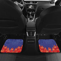 FAST Party Samoa Car Mats Ula Fala Teuila Polynesian Tapa Pattern LT03 Set 2pcs - Back Blue - Polynesian Pride