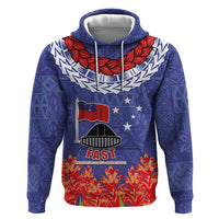 FAST Party Samoa Hoodie Ula Fala Teuila Polynesian Tapa Pattern LT03 Pullover Hoodie Blue - Polynesian Pride