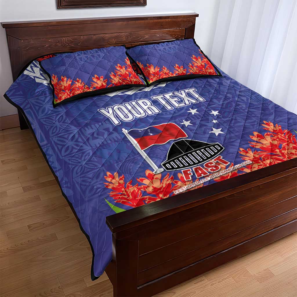 FAST Party Samoa Quilt Bed Set Ula Fala Teuila Polynesian Tapa Pattern