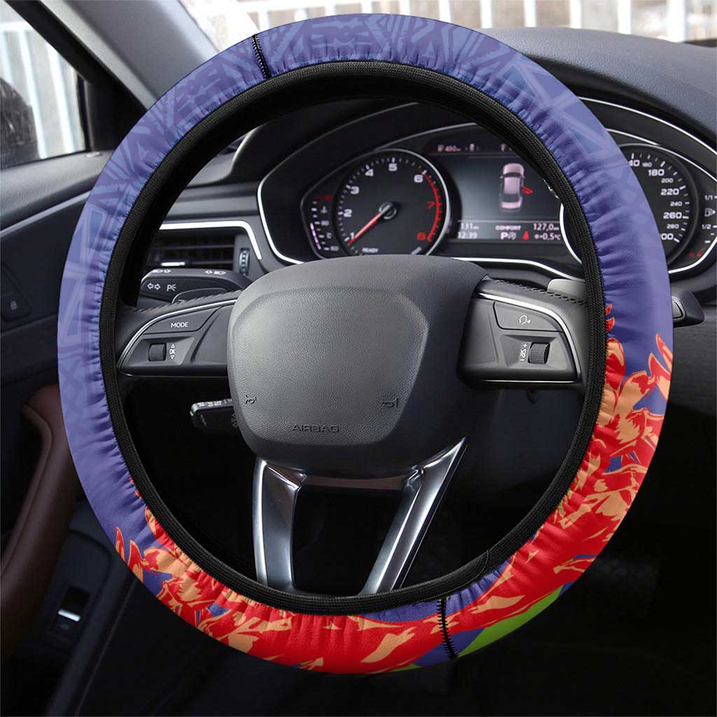 FAST Party Samoa Steering Wheel Cover Ula Fala Teuila Polynesian Tapa Pattern LT03 - Polynesian Pride