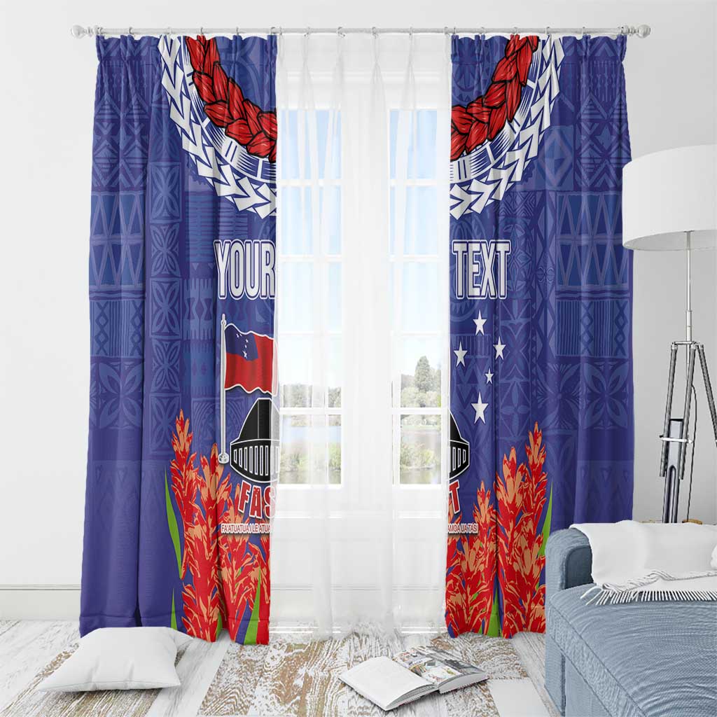 FAST Party Samoa Window Curtain Ula Fala Teuila Polynesian Tapa Pattern LT03 - Polynesian Pride