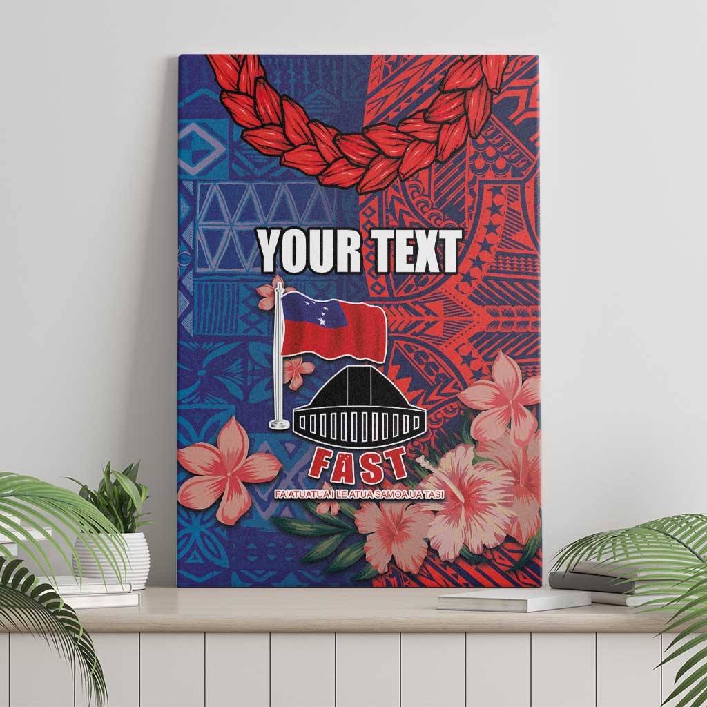 CHOGM FAST Samoa 2024 Canvas Wall Art Samoan Tapa Tribal and Ornament Pattern with Hibiscus LT03 - Polynesian Pride