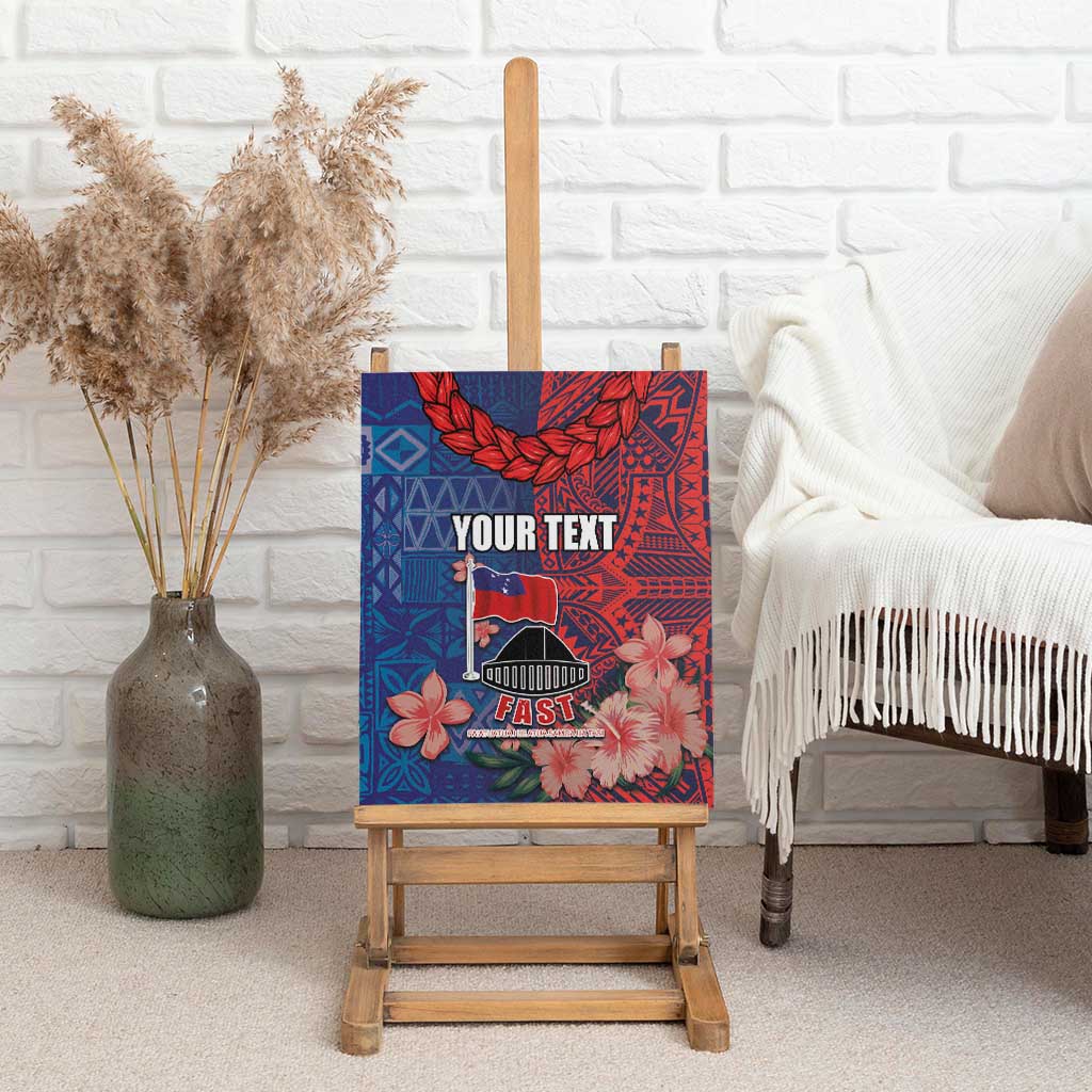 CHOGM FAST Samoa 2024 Canvas Wall Art Samoan Tapa Tribal and Ornament Pattern with Hibiscus LT03 - Polynesian Pride
