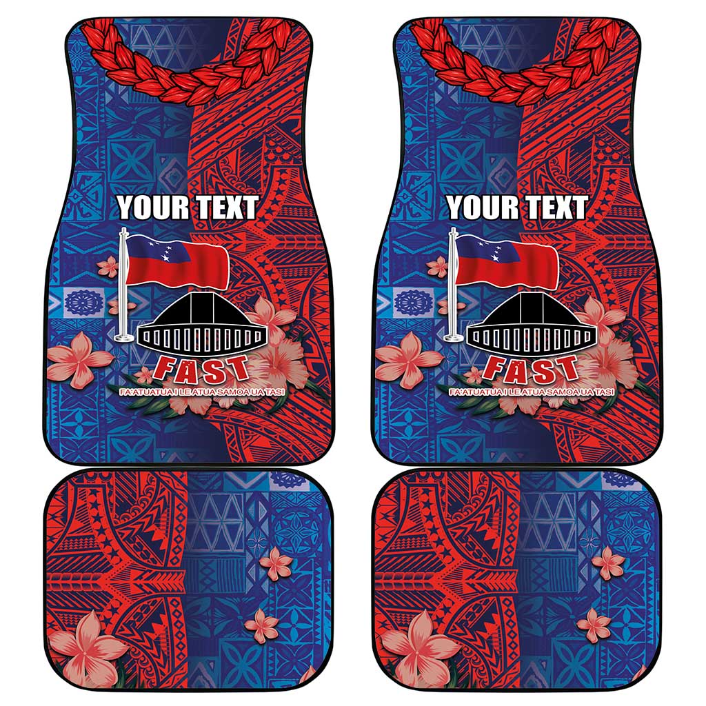CHOGM FAST Samoa 2024 Car Mats Samoan Tapa Tribal and Ornament Pattern with Hibiscus LT03 - Polynesian Pride