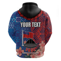 CHOGM FAST Samoa 2024 Hoodie Samoan Tapa Tribal and Ornament Pattern with Hibiscus LT03 - Polynesian Pride