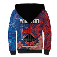 CHOGM FAST Samoa 2024 Sherpa Hoodie Samoan Tapa Tribal and Ornament Pattern with Hibiscus LT03 - Polynesian Pride
