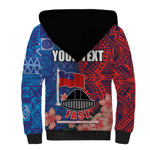 CHOGM FAST Samoa 2024 Sherpa Hoodie Samoan Tapa Tribal and Ornament ...