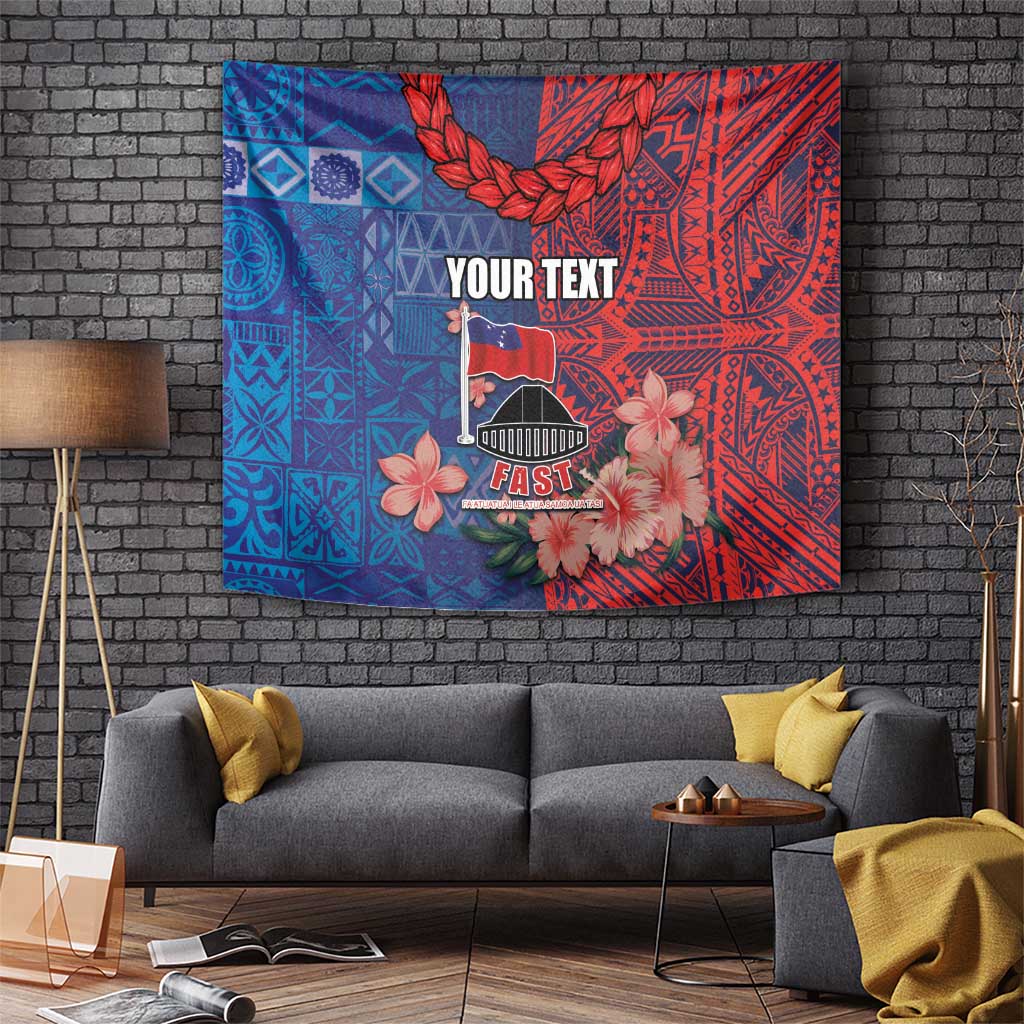 CHOGM FAST Samoa 2024 Tapestry Samoan Tapa Tribal and Ornament Pattern with Hibiscus