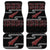 New Zealand Christmas Car Mats Meri Kirihimete Silver Fern Knit Style Red Color - Polynesian Pride