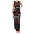 New Zealand Christmas Family Matching Tank Maxi Dress and Hawaiian Shirt Meri Kirihimete Silver Fern Knit Style Red Color - Polynesian Pride