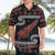 New Zealand Christmas Hawaiian Shirt Meri Kirihimete Silver Fern Knit Style Red Color - Polynesian Pride