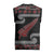 New Zealand Christmas Knitted V-Neck Vest Meri Kirihimete Silver Fern Knit Style Red Color - Polynesian Pride